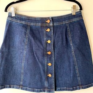 Madewell Jean Button-down Skirt